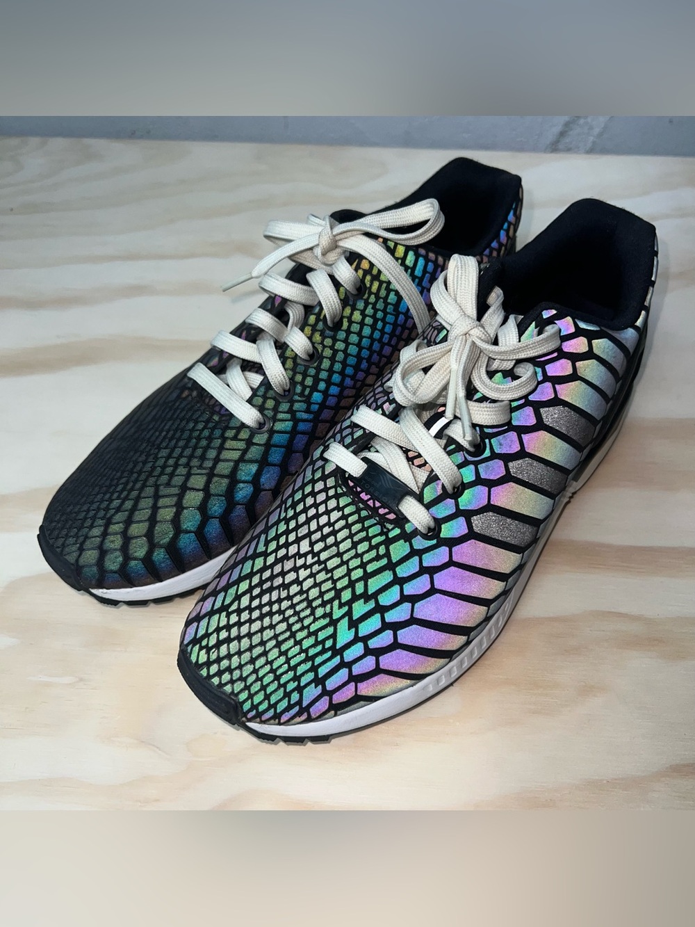 Adidas ZX Flux Xeno Reflective Mens Size US 10 Black Multicolor